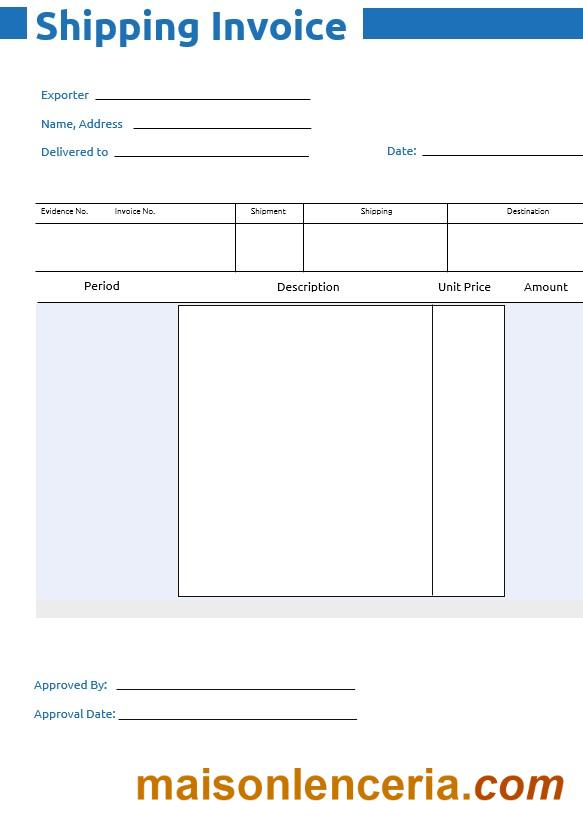 Komercyjny szablon faktury wysyłkowej w formatach Word i PDF